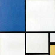 Piet Mondrian Composition N. II with Blue and Yellow 1930