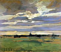 Piet Mondrian  Evening Sky with Luminous Cloud Streaks c. 1907