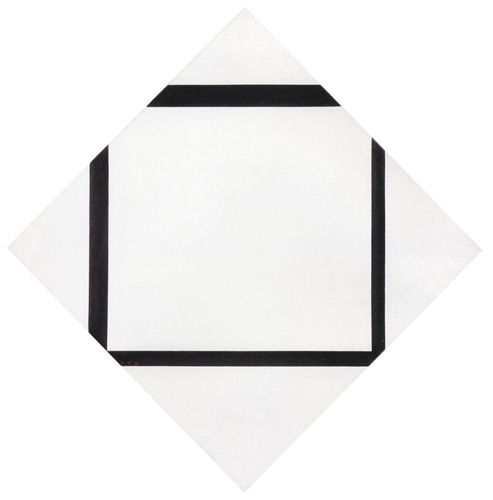 Piet Mondrian Composition N. I - Lozenge with Four Lines 1930