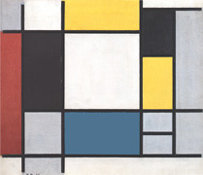 Piet Mondrian Composition with Yellow, Red, Black, Blue and Gray 1920