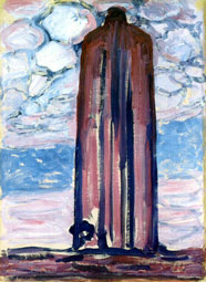 Piet Mondrian  Lighthouse at Westkapelle with Clouds 1908-09