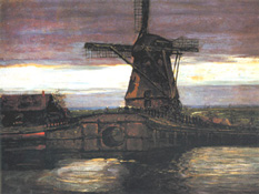 Piet Mondrian, Stammer Mill with Streaked Sky, 1905-06