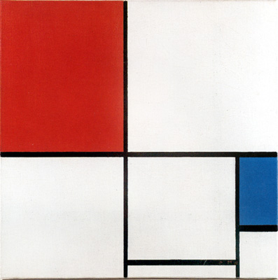 Composition A with Red and Blue, 1932