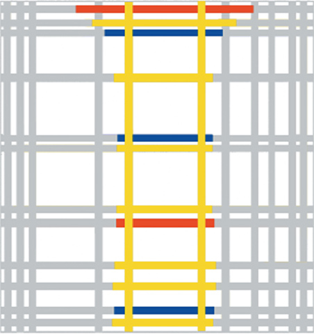 Piet Mondrian New York City 1942 Diagram C - Copyright Michele Sciam